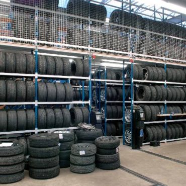car wheel warehouse racks